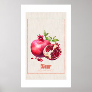 Nar Turkse Granaatappel Overvloed Volkskunst Canva Poster