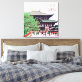Nara beroemde tempelreisposter Japan Canvas Afdruk (Insitu (Slaapkamer))