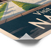 Nara Japan Illustration Travel Art Vintage Poster (Hoek)