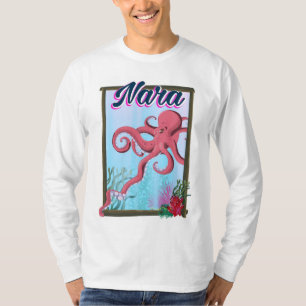 Nara Japan Inktvis reisposter T-shirt