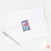 Nara Japan Inktvis reisposter Vierkante Sticker (Envelop)