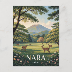 Nara Japan Park en Herten Schitterend Reislandscha Briefkaart
