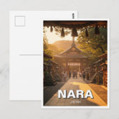 Nara Japan Reizen Briefkaart (Voorkant / Achterkant)
