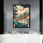  Nara, Japan - Retro Travel Poster