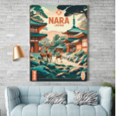  Nara, Japan - Retro Travel Poster