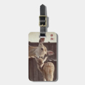 Nara, Japan - Sika Deer - Mother & Fawn Bagagelabel (Voorkant verticaal)