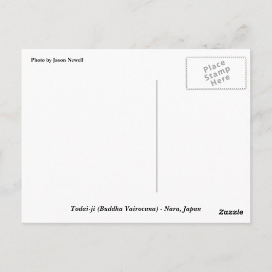 Nara no Daibutsu Briefkaart (Achterkant)