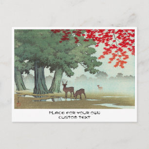Nara Park Hasui Kawase shin hanga Briefkaart
