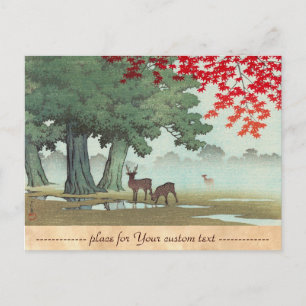 Nara Park Hasui Kawase shin hanga Briefkaart