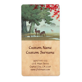 Nara Park Hasui Kawase shin hanga Etiket