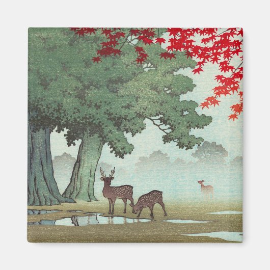 Nara Park Hasui Kawase shin hanga Magneet (Voorkant)