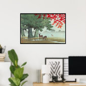 Nara Park Hasui Kawase shin hanga Poster (Thuiskantoor)
