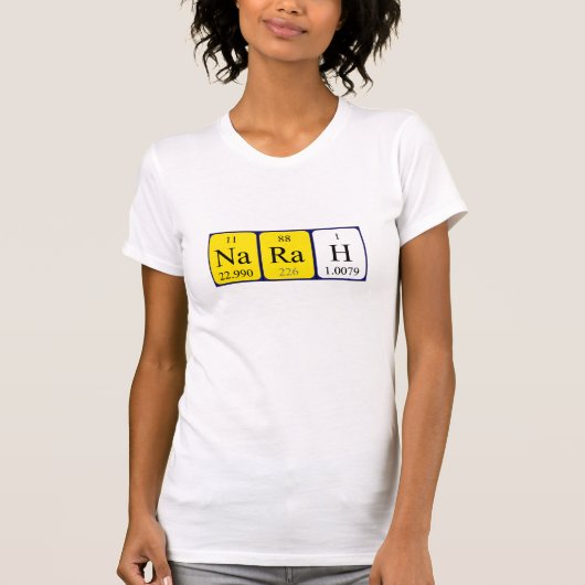 Narah periodiek table name shirt (Voorkant)