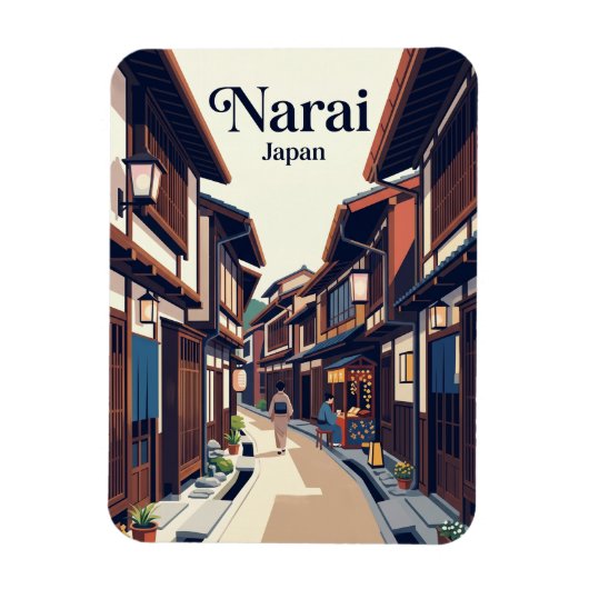 Narai-juku steeg Japan Magneet (Verticaal)