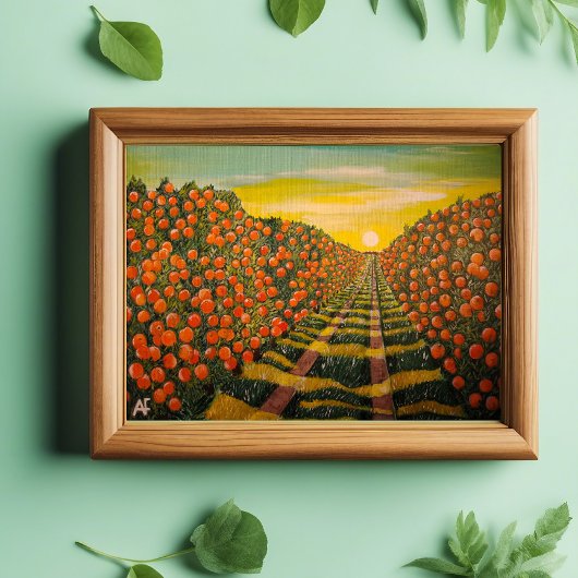 Naranjas de Valencia Schilderij van Alfred Fox Canvas Afdruk
