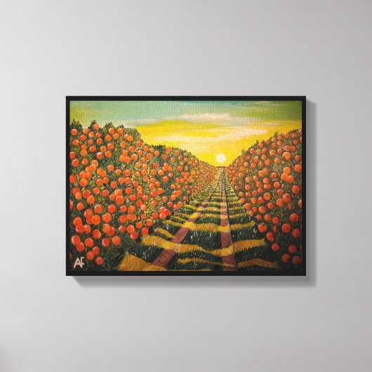 Naranjas de Valencia Schilderij van Alfred Fox Canvas Afdruk (Voorkant)