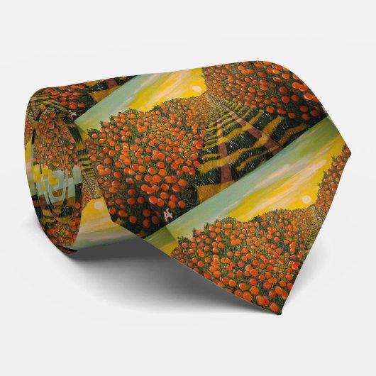 Naranjas de Valencia Schilderij van Alfred Fox Stropdas (Opgerold)