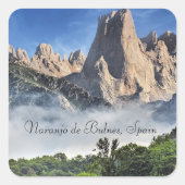Naranjo de Bulnes, Limestone Park, Spanje Vierkante Sticker (Voorkant)