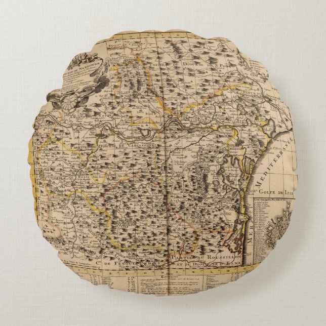 Narbonne France Rond Kussen (Voorkant)