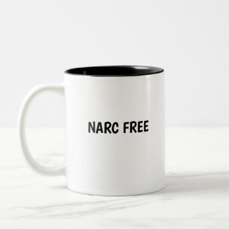 NARC VRIJ zelfempowerment genezing trauma Tweekleurige Koffiemok