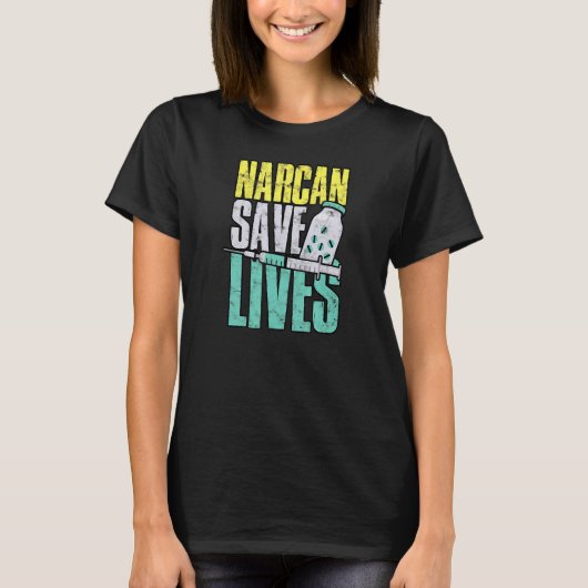 Narcan redt levens eerste hulp t-shirt (Voorkant)