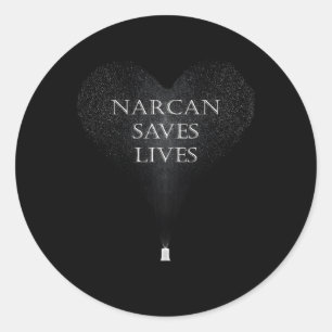 Narcan redt opioïdcrisis epidemische verslaving Re Ronde Sticker