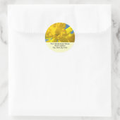 Narcis adreslabelstickers met aangepaste namen ronde sticker (Tas)