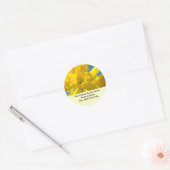 Narcis adreslabelstickers met aangepaste namen ronde sticker (Envelop)
