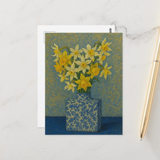 Narcis Ansichtkaart Briefkaart (Voorkant / Achterkant in situ)
