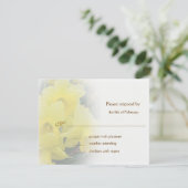 Narcis antwoordkaarten RSVP kaartje (Staand voorkant)