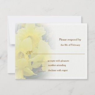 Narcis antwoordkaarten RSVP kaartje
