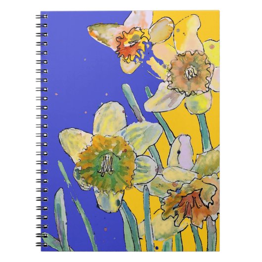Narcis Aquarel Journal Bloemige Notitieboek (Voorkant)