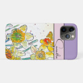 Narcis Aquarel Narcissen bloem Bloem Telefoon Case-Mate iPhone Case (Achterkant (horizontaal))
