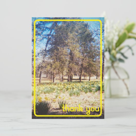  narcis bedankkaart (Staand voorkant)