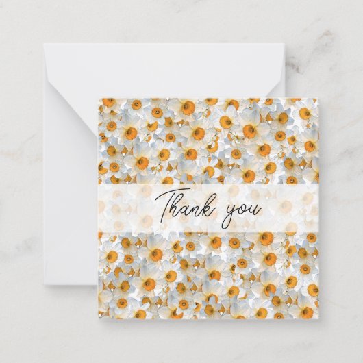  narcis Bedankt Notitiekaartje (Voorkant)