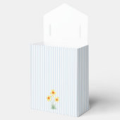 Narcis Bloem Blauwe Streep Preppy Bedankdoosjes (Geopend)