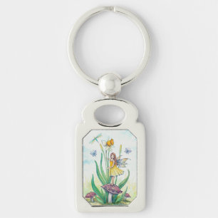 Narcis Bloem Fee Fantasie Kunst Sleutelhanger