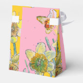 Narcis Bloem Schildering bloemige Verjaardag Cake  Bedankdoosjes (Achterkant)