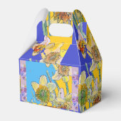 Narcis Bloem Schildering bloemige Verjaardag Cake Bedankdoosjes (Achterkant)