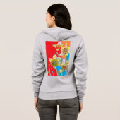 Narcis bloemige watercolor kunst bloempatroon hood hoodie (Achterkant volledig)