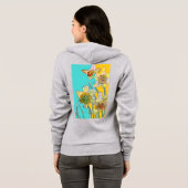 Narcis bloemige watercolor kunst bloempatroon hood hoodie (Achterkant volledig)