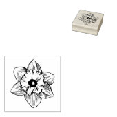 Narcis Bloesem Lente Bloem Rubberstempel (Gestempeld)