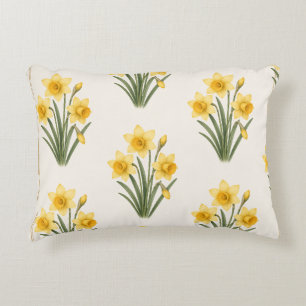 Narcis botanisch, maart geboortebloem accent kussen