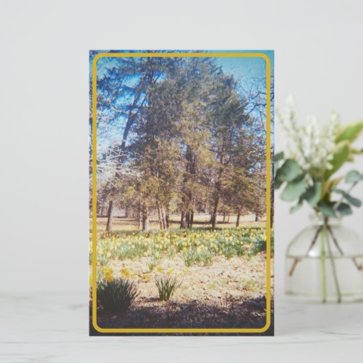  narcis briefpapier (Staand voorkant)