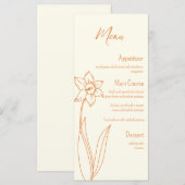 Narcis Bruiloftsmenu Menu (Voorkant / Achterkant)