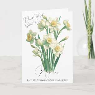 Narcis December Geboortebloem Verjaardagskaart Kaart