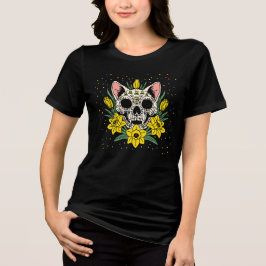 Narcis en katten schedel van maart Tri-Blend shirt