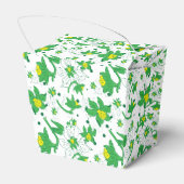 Narcis Geel Botanisch Illustratiepatroon Bedankdoosjes (Achterkant)