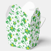 Narcis Geel Botanische Illustratie Patroon Bedankdoosjes (Geopend)