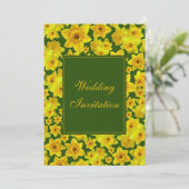 Narcis Gele Lente - Trouwdag Kaart (Staand voorkant)